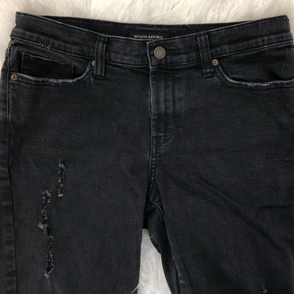 Banana Republic Distressed Black Jeans - Picture 4 of 6